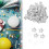 200 silver five-pointed stars, shiny, decorative non-woven sponge stars, DIY tools 5