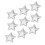 200 silver five-pointed stars, shiny, decorative non-woven sponge stars, DIY tools 4