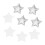 200 silver five-pointed stars, shiny, decorative non-woven sponge stars, DIY tools 3