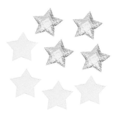 200 silver five-pointed stars, shiny, decorative non-woven sponge stars, DIY tools 2