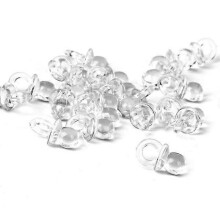 50-pack Acrylic Baby Shower Baby Bottles (Transparent White)