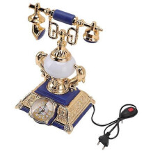 Vintage telephone model table lamp alarm clock function simple assembly decorative telephone model for home cafe EU plug 220V 8178 3