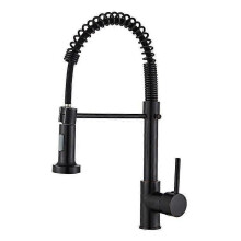 Kitchen Faucet Matte Black Kitchen Faucet with Black Pull Out Spray