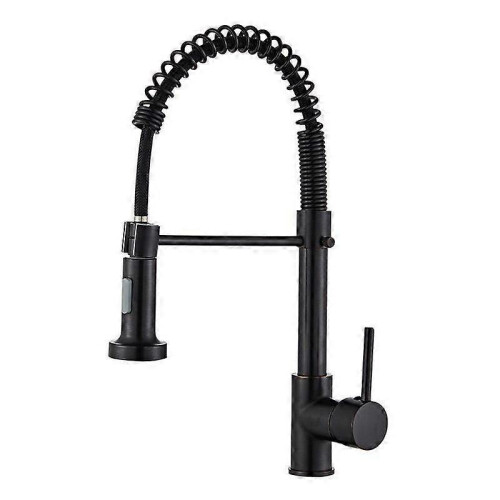 Kitchen Faucet Matte Black Kitchen Faucet with Black Pull Out Spray