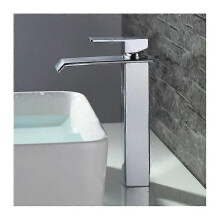 Waterfall Bathroom Faucet High Spout Basin Mixer Chrome Basin Mixer Modern Design