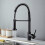 Kitchen Faucet Matte Black Kitchen Faucet with Black Pull Out Spray 4