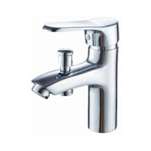 Bathtub mixer with 5-jet hand shower, wall-mounted shower mixer with 1.5m flexible hose, single lever bathroom mixer