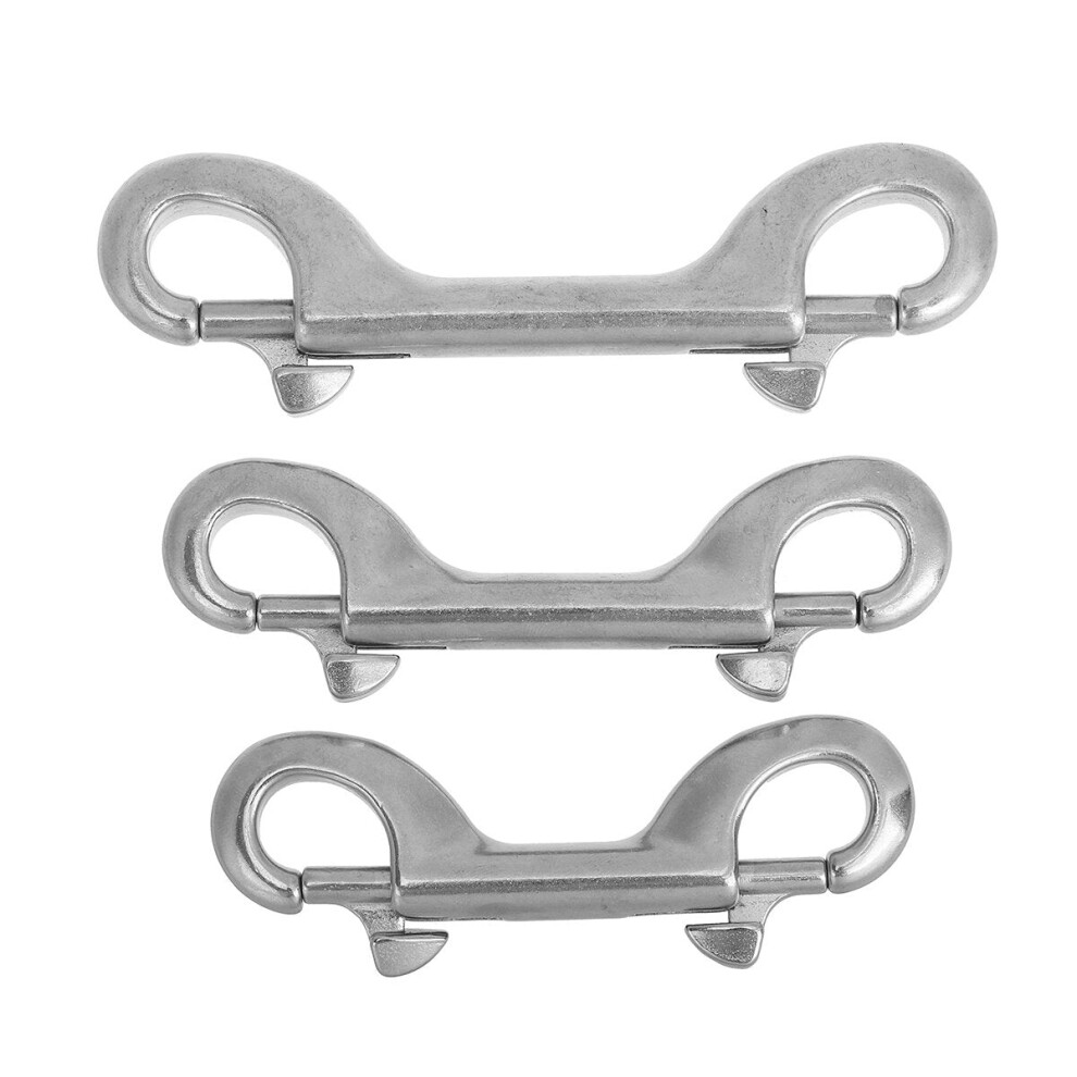 (110Mm) Double End Bolt Snap 316 Stainless Steel Hook Marine Grade Diving Clips Snap Key 9078193523119