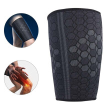 (L) Thigh Sleeves Brace Knitted Compression Leg Sleeve Legwarmer Fitness Running Legs Support Pressurized Guard Muscle Strain Protector