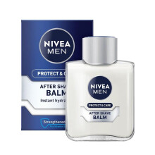 NIVEA MEN Protect & Care After Shave Balm 100ml | Soothing & Moisturizing Balm for Irritated Skin | Cooling, Soothing Formula for Razor Burn Relief