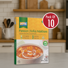 Ashoka Ready Meals – Paneer Makhani 280g 10 (Pack of 10 | Cottage Cheese in Creamy Tomato Gravy | 100% Vegetarian)