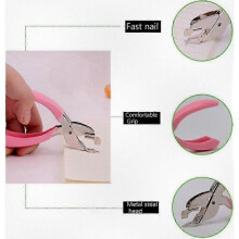 Staple Remover Tool Desktop Claw Extractor for Staples (Pink)