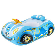 3D Auto Baby Pool Float - Heavy Duty Infant Swim Float for 12-48 Months, Safe Durable Floaties for Boys & Girls, Blue