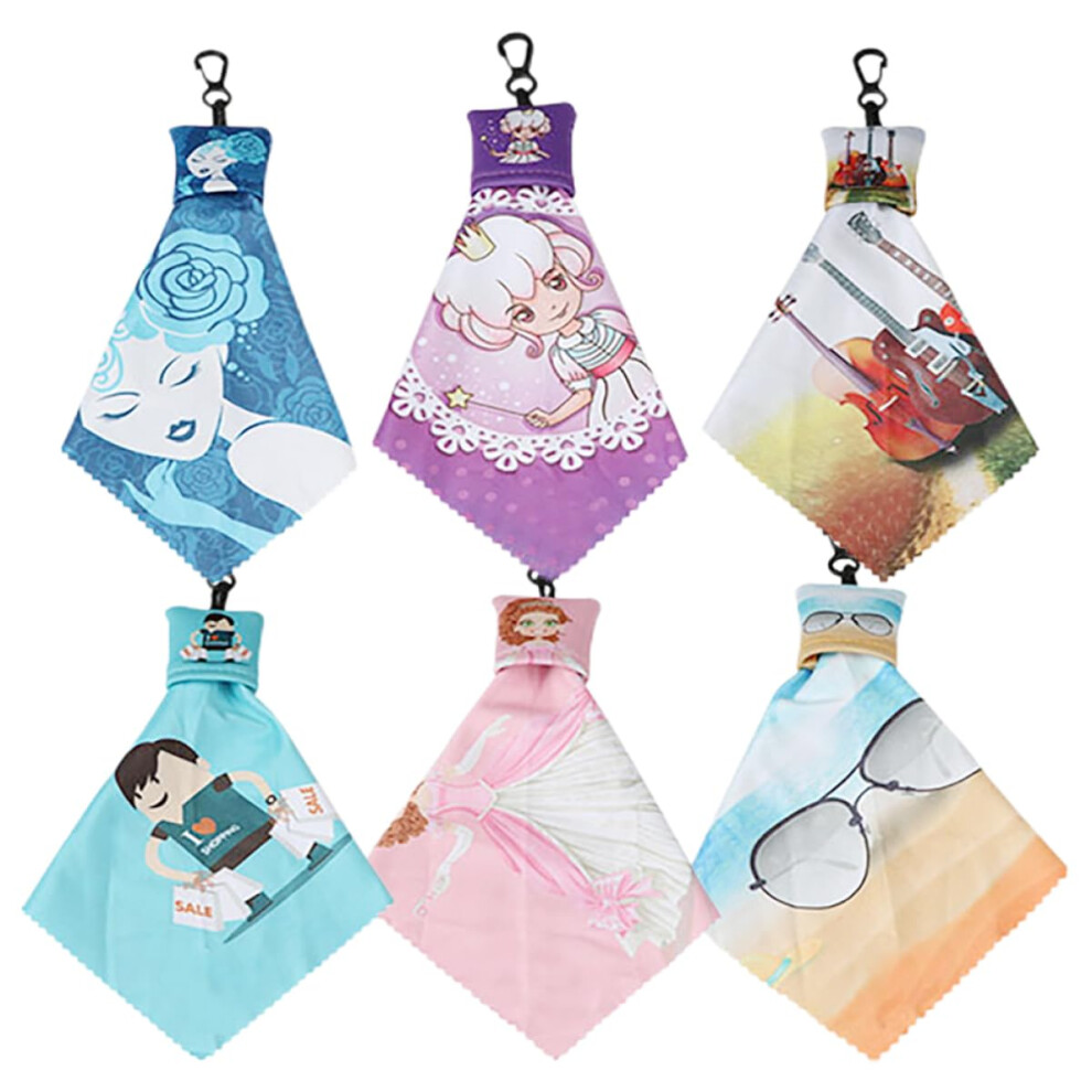 6 Pack Microfiber Glasses Cleaning Cloths Eyeglass Wipes Screen Cleaner Soft Fabric Towel for Lenses and Screens