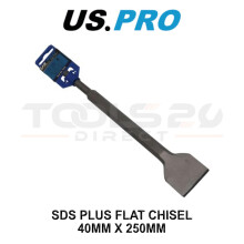US PRO Tools SDS Plus Flat  Chisel 40MM X 250MM 7216