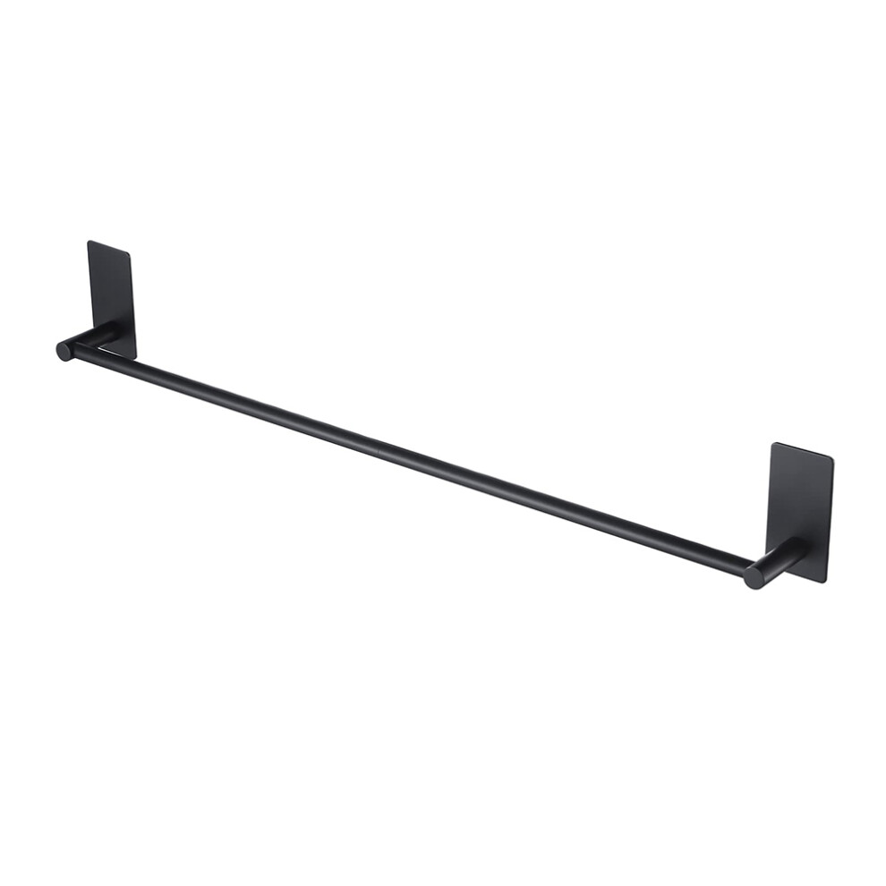 No Drilling Towel Rail Self-Adhesive Stainless Steel Bathroom Towel Holder Black