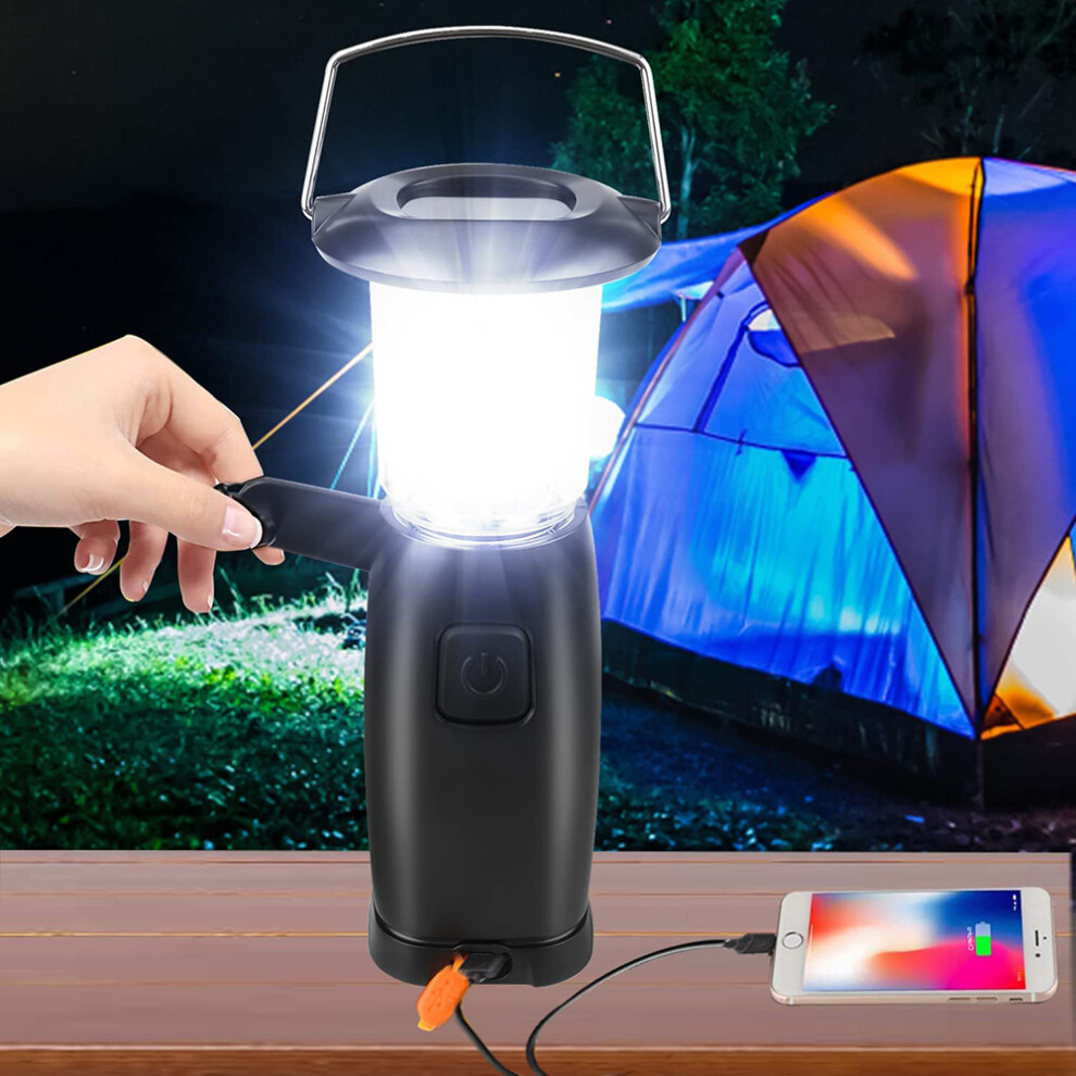 LED solar light crank lamp camping hand crank lantern USB power bank-image-OPC-PJV8H87-NEW