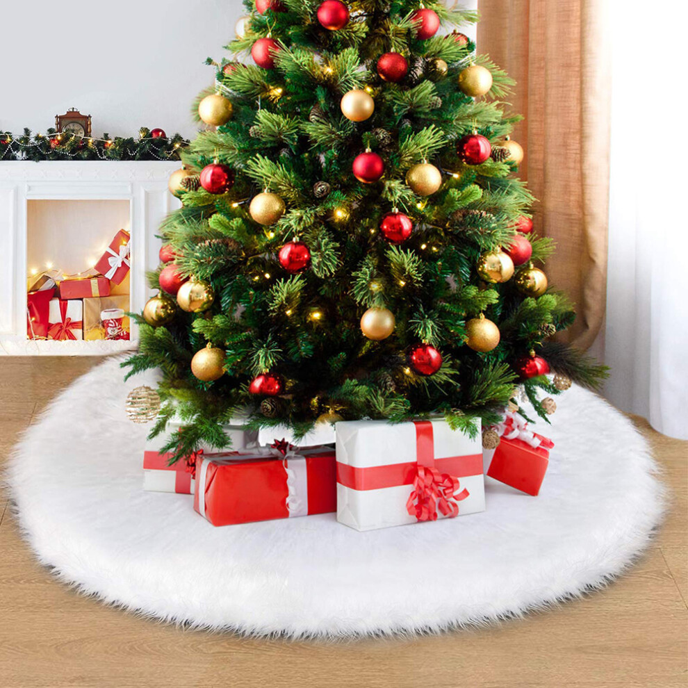 Christmas tree skirt, round Christmas tree carpet, plush skirt-image-OPC-PJV8JR6-NEW