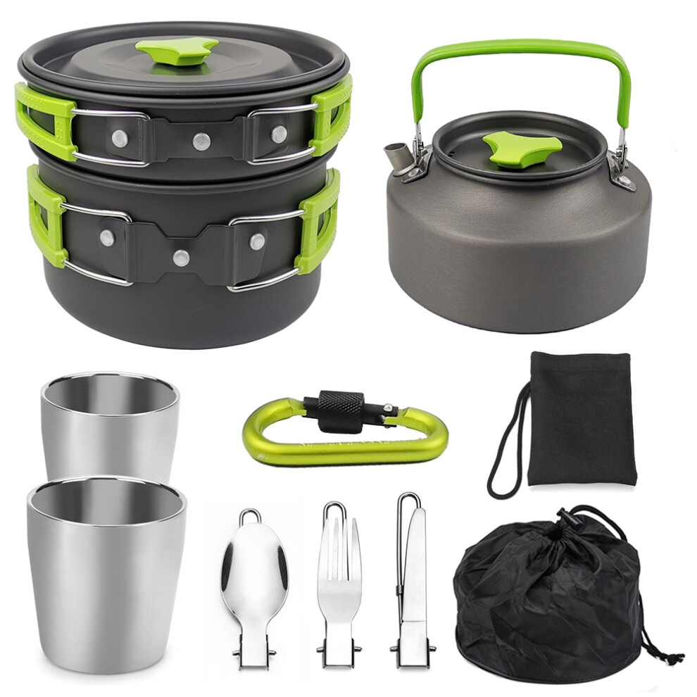 Aluminum Camping Cooking Set Camping Utensils Pot Set Outdoor Camping