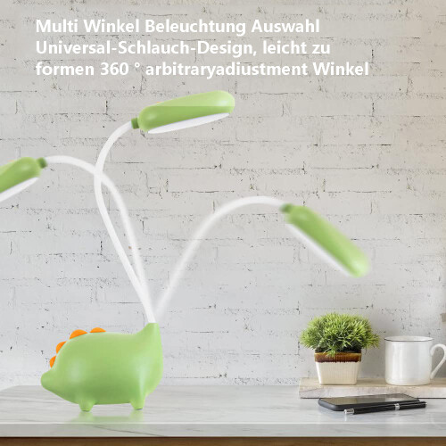 Dinosaur children's desk lamp, dimmable bedside lamp 2