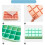 Ice cube tray, 2 pieces silicone ice cube tray with lid 4