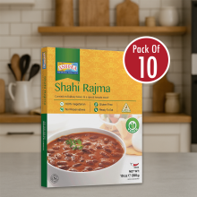 Ashoka Ready Meals – Shahi Rajma 280g 10 (Pack of 10 | Red Kidney Beans Curry | 100% Vegetarian)