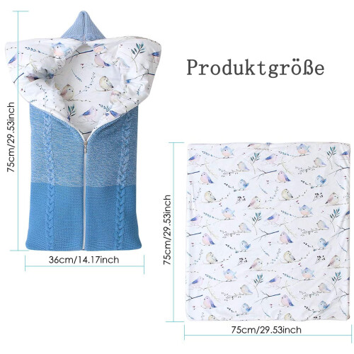 Cobertor para recém-nascido, saco de dormir multifuncional, cobertor para carrinho de bebê 2
