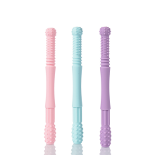 Tubo de dentição, mordedor de silicone para bebês, auxiliar de dentição, brinquedo de preensão