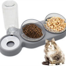 Tigela 3 em 1 para gatos e cachorros, tigela de comida para gatos e cachorros