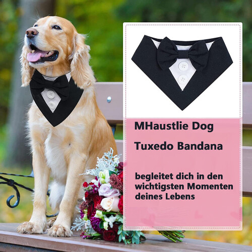 Bandana para smoking de cachorro, lenços de cabeça para cães, cachecol triangular para animais de estimação 2