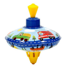 Humming Top for Children - Metal Spinning Top Toy, Classic Tin Spinner with Tip for Kids Aged 18 Months and Up
