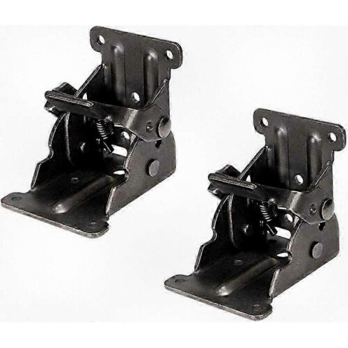2-Piece Foldable Support Bracket with Self-Locking Mechanism, Hinge for Foldable Furniture Table Legs 2