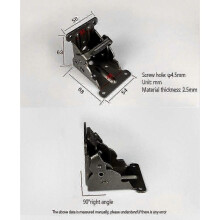 2-Piece Foldable Support Bracket with Self-Locking Mechanism, Hinge for Foldable Furniture Table Legs