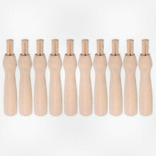 10 Pieces Adjustable Stand DIY Wool Felt Craft Tool with Wooden Handle Needle Felting Replacement Parts