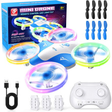 Korffe Mini Drone for Kids Toys for 6-12 Year Old Boys Girls, Birthday Gift for Kids, 6 LED Lighting Modes, RC Quadcopter