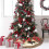 Kerstboomrok, 105cm kerstboomrokken met rendierprint 5