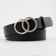 Tailleriem met twee ringen, damesriem met ijzeren gesp