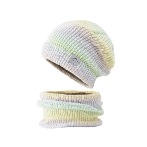 Wintermuts gebreide muts met sjaal dames warme muts set 1
