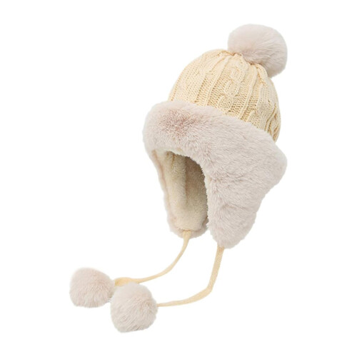 Wintermuts voor dames met oorkleppen, warme bontmuts, ski-trappermuts