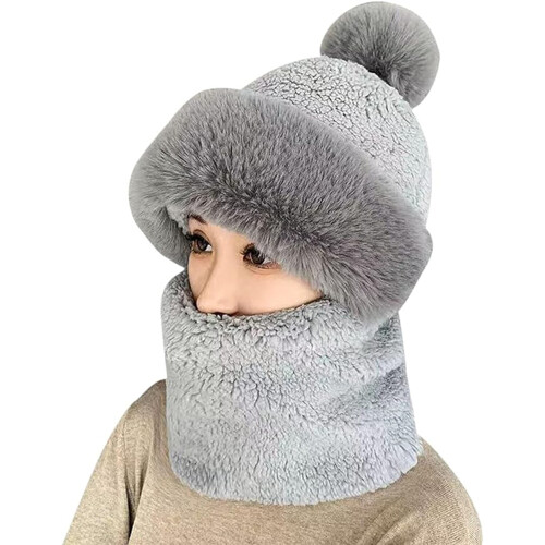 Winddichte sjaal voor dames, muts, flanel, schoolmuts, winterwarm 1