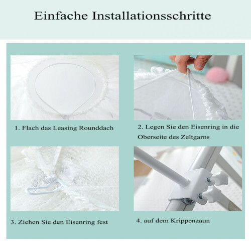 Babybedhemel klamboe, wieghemel bedgordijnen 2