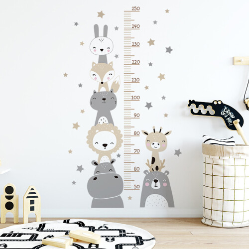 Muursticker met meetlat voor kinderen 1