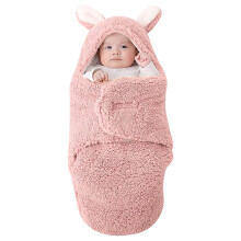 Vauvan hupullinen makuupussi Unisex Swaddle Blanket Vastasyntyneen pehmo