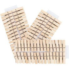 Minikokoiset puiset pyykkipojat, 100 kpl, pienet pyykkipojat, 3,5 cm korkeat