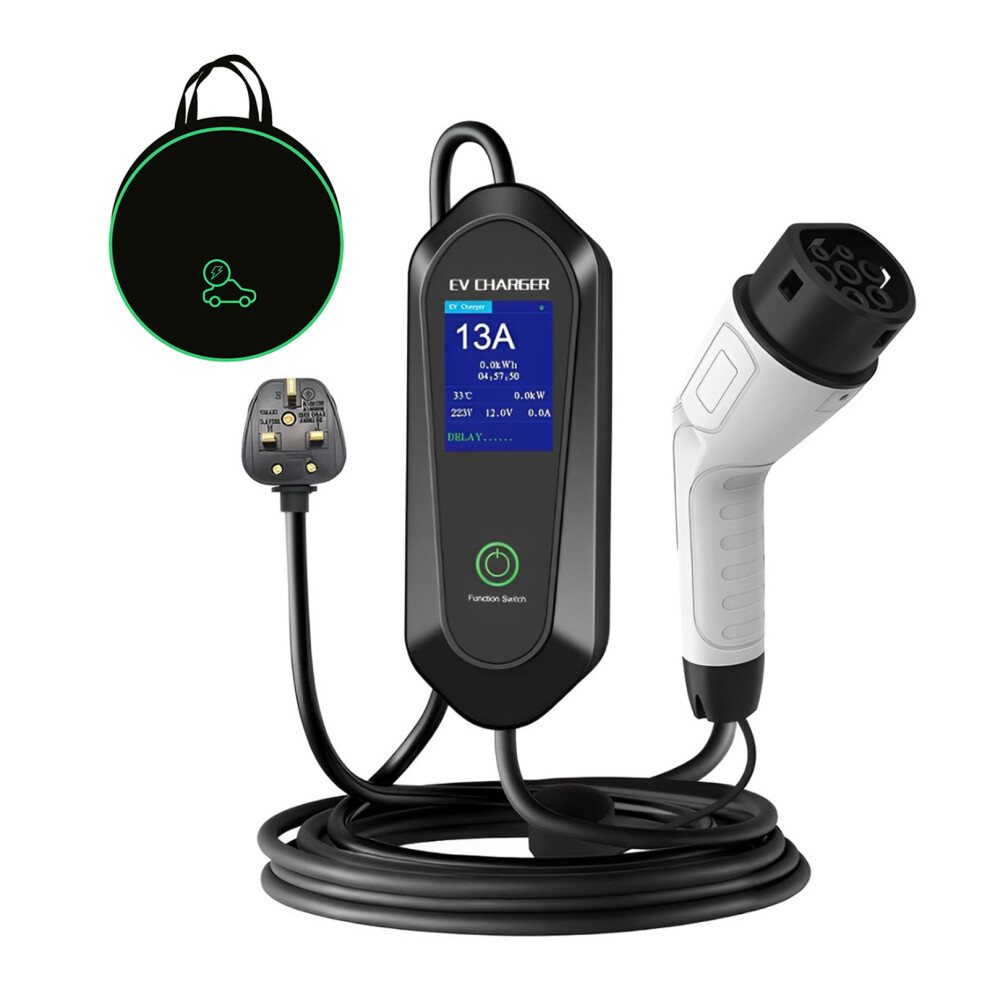 5M/13A/3.5KW Portable EV Car Charger Type 2 Portable EV Charger Car-image-OPC-PJVCSRC-NEW