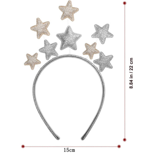 Κορδέλα μαλλιών με γκλίτερ Stars, αξεσουάρ μαλλιών για πάρτι, φεστιβάλ 2