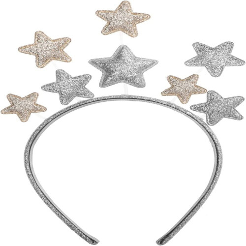 Κορδέλα μαλλιών με γκλίτερ Stars, αξεσουάρ μαλλιών για πάρτι, φεστιβάλ 1