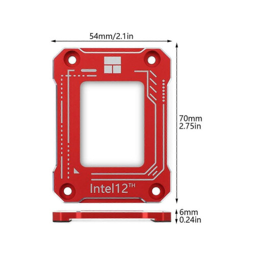 (grey)CPU Bending Correction Frame Bracket Fixing Buckle for LGA17XX-BCF Intel 12th 1