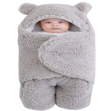 Baby-Kapuzen-Decke für Neugeborene, Schlafsack, Wickeltuch