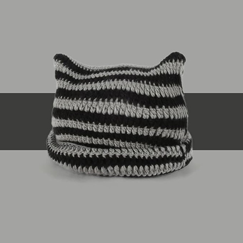 Cat Beanie,Lustige Mütze Mit Ohren Katzenohren, Strickmützen 2
